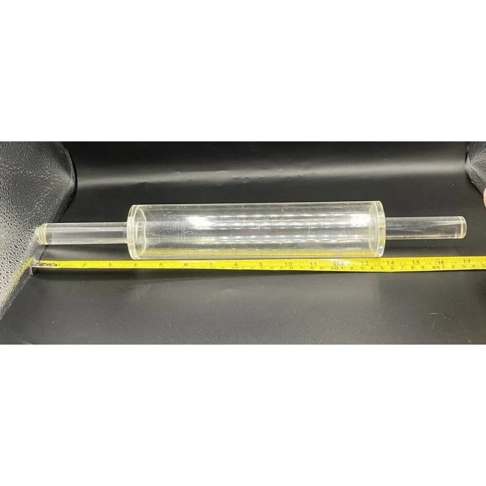 Rialto Clear Acrylic Rolling Pin Made in Italy Vintage Kitchen Baking Tool HTF